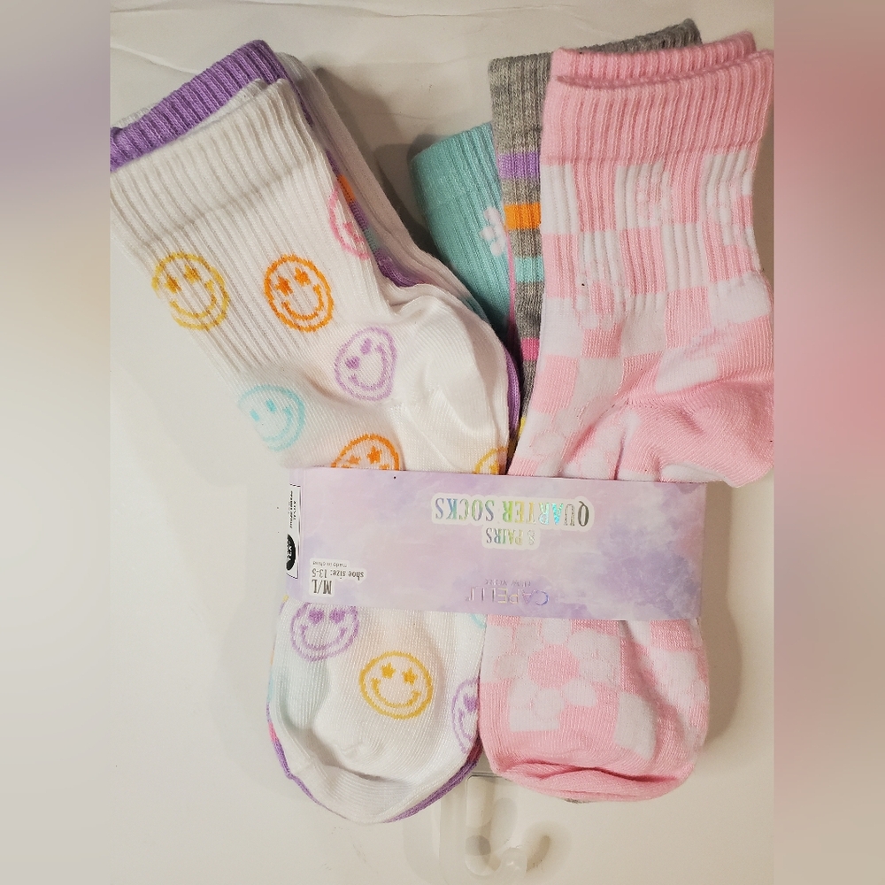 Youth Socks, 8 Pairs Quarter Socks